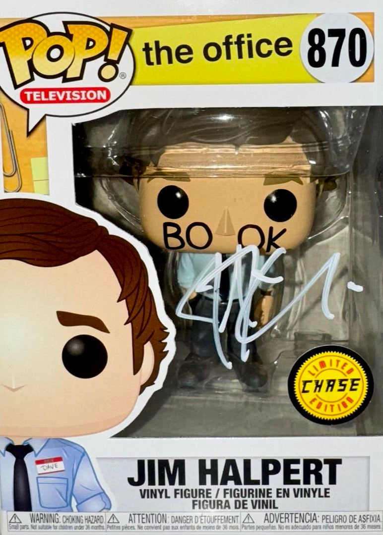 John Krasinski Signed Funko Pop #870 "Jim Halpert" (The Office) Chase Variant - Beckett COA